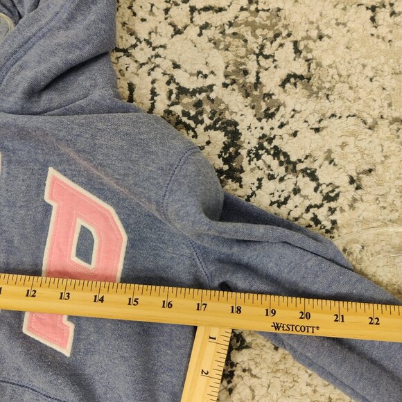 GAP Kids Girls' Hoodie Size XL (12-13) Blue Pink Logo Cotton Blend Athleisure - Picture 6 of 10